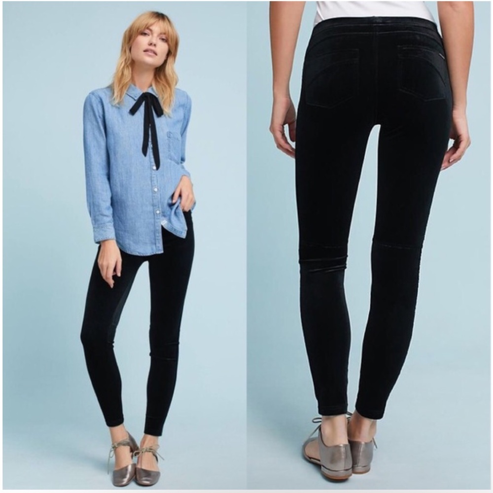 Anthropologie Sanctuary Velvet Gilla Legging Black S Stretch Pant